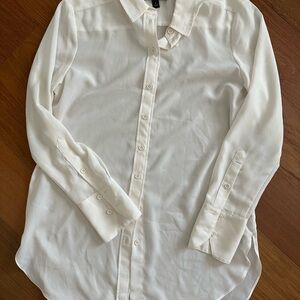 Banana Republic White Casual Button Down Shirt